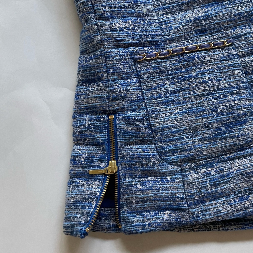 NWT Lilly Pulitzer Noella Resort Boucle Blue Vest Small Pockets Preppy Southern - Picture 9 of 11